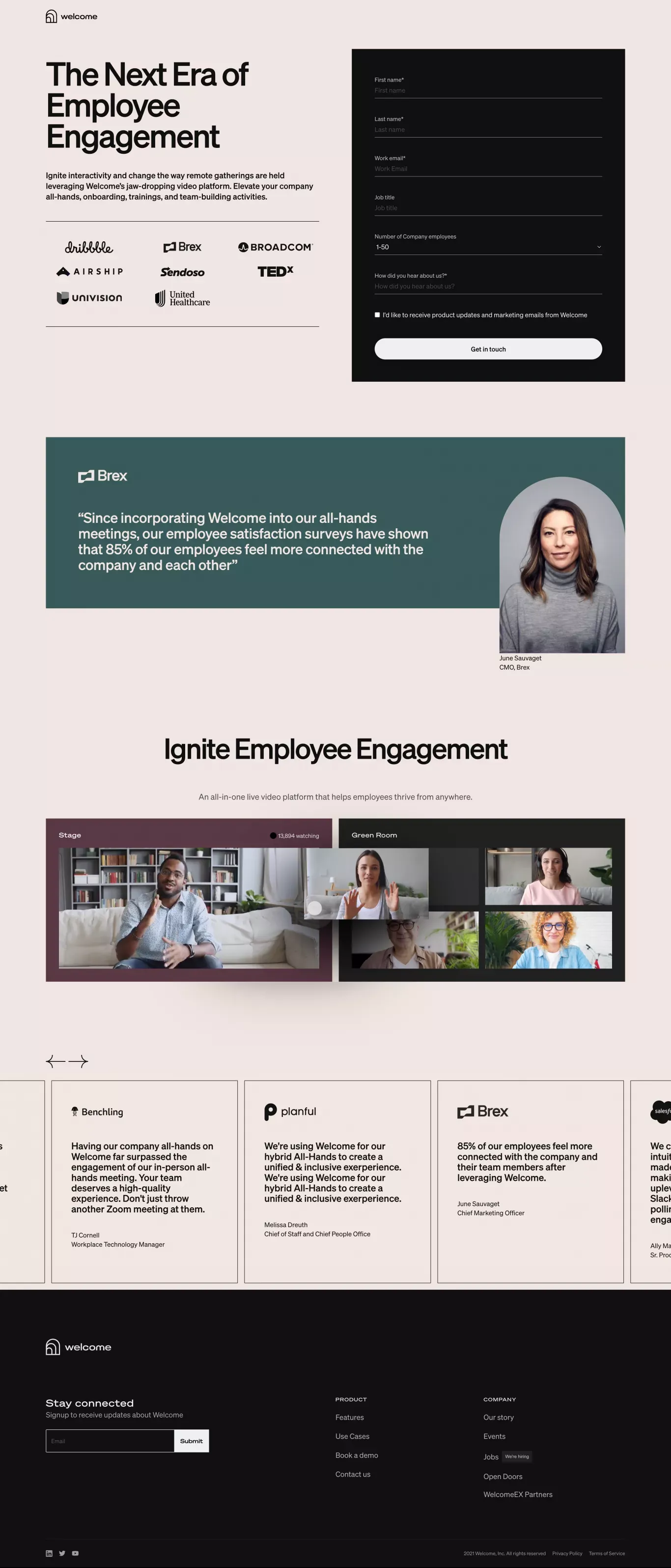 Welcome | Book a Demo - Sign Up design