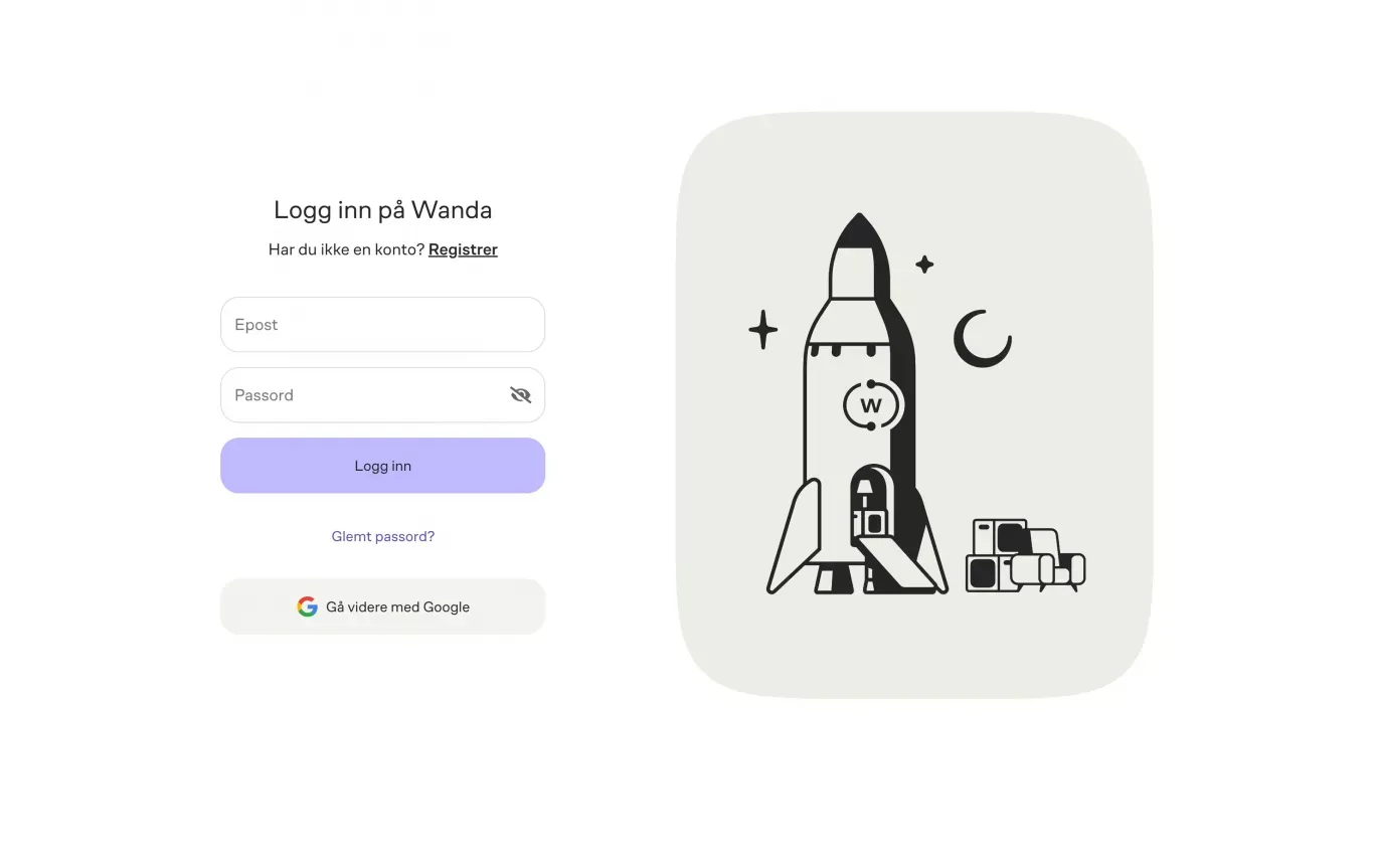 Wanda - Sign Up design