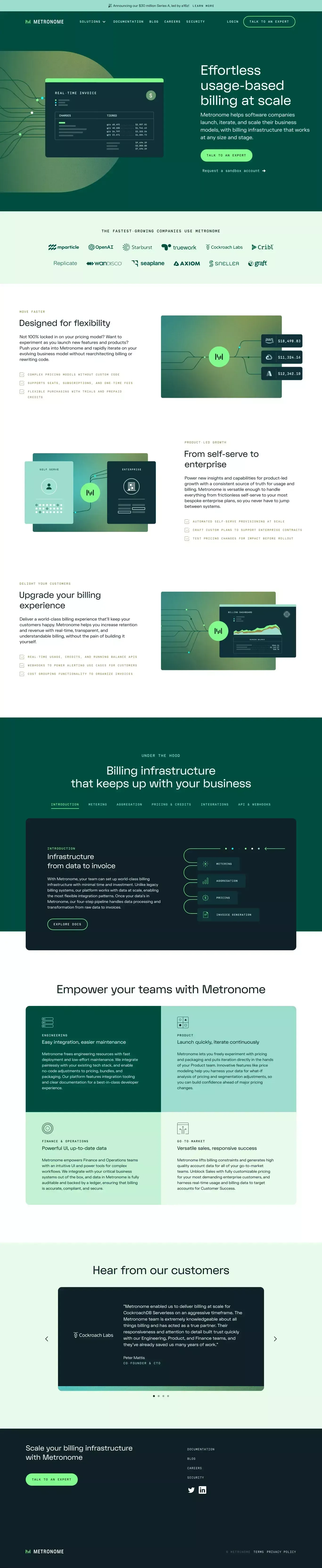 Metronome - Landing design