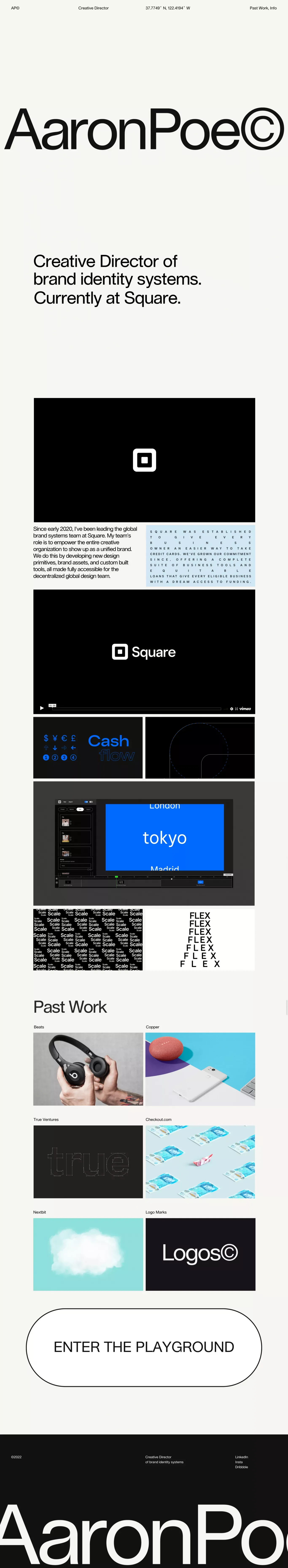 Aaron Poe &amp; Co - Portfolio design