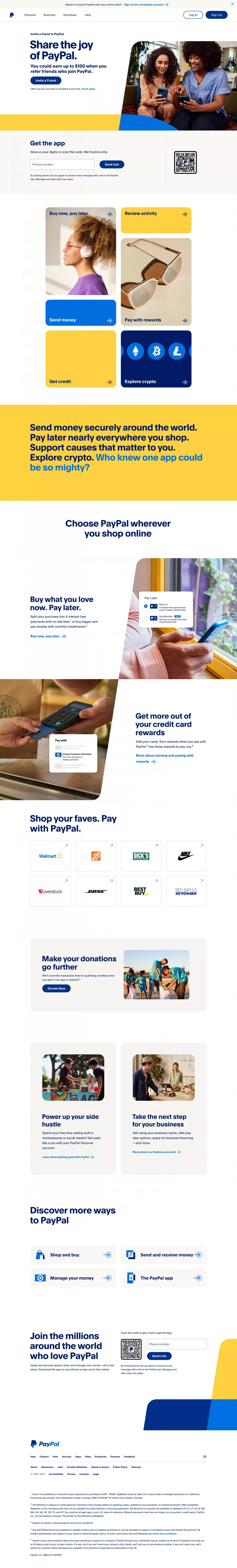 Digital Wallets, Money Management, and More | PayPal US | PayPal US - Landing design