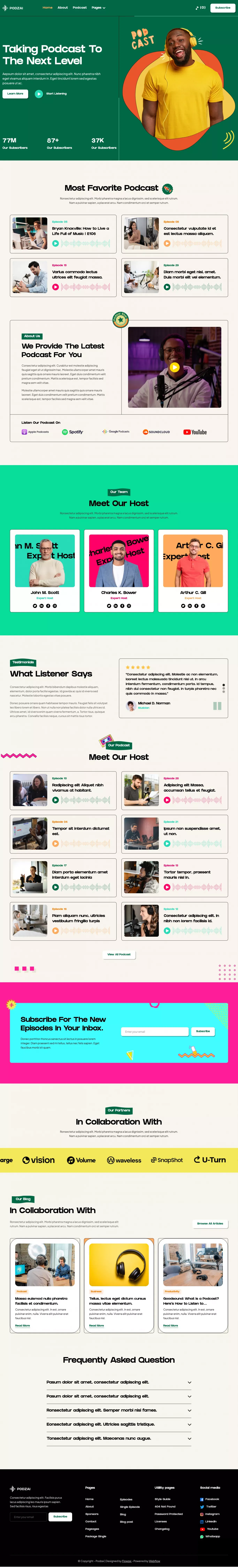 Podzai - Webflow Ecommerce Website Template - Template design