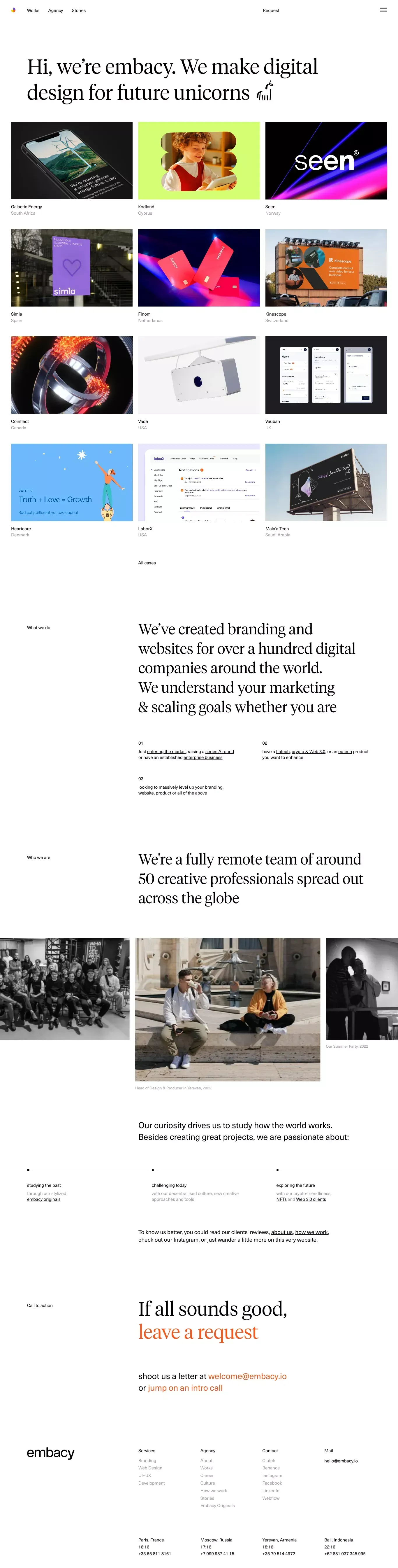 Hi, we’re embacy. - Portfolio design