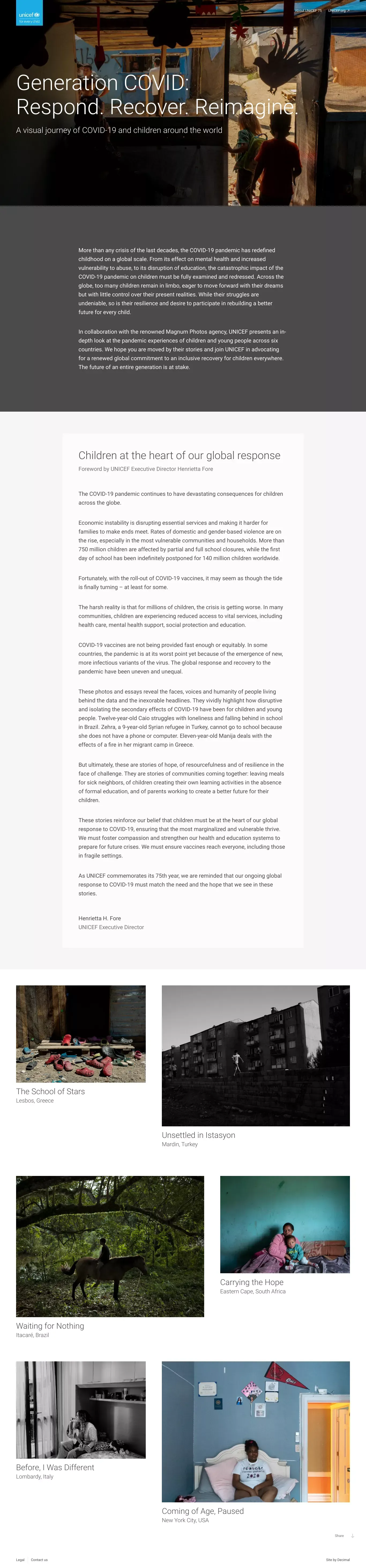 Generation COVID - Blog design