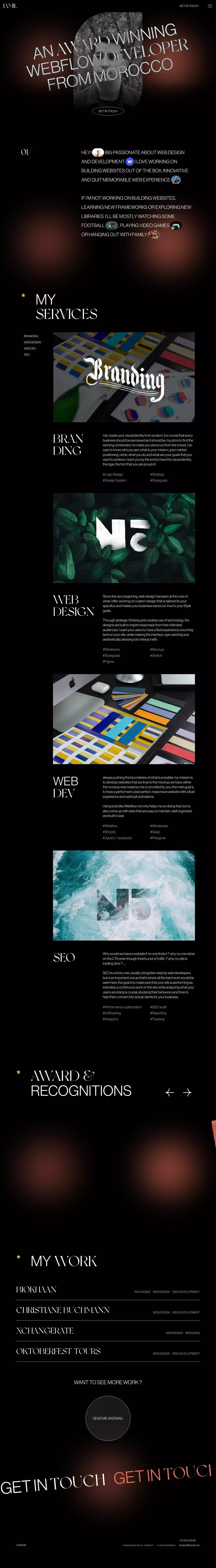 Webflow Developer in Morocco | Tarik Jamil - Portfolio design