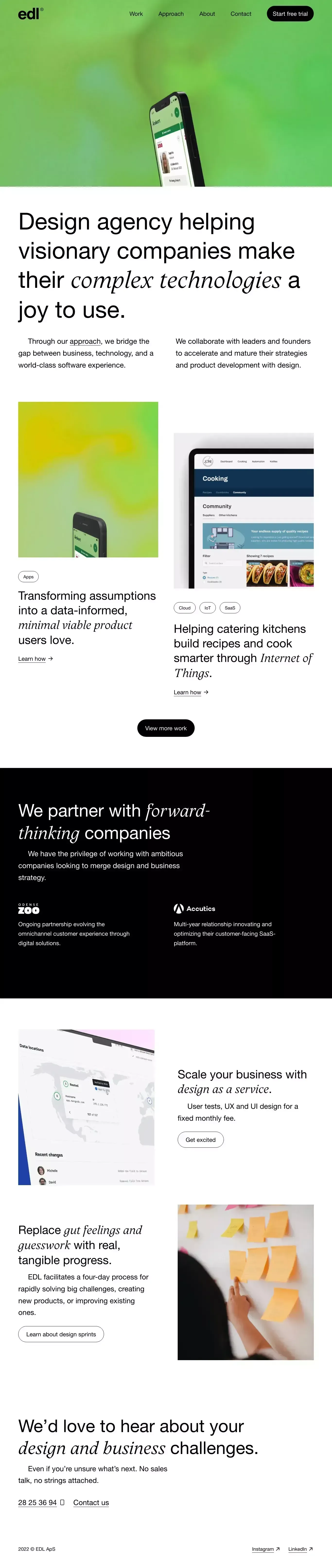 EDL – Helping companies build world-class software - Portfolio design