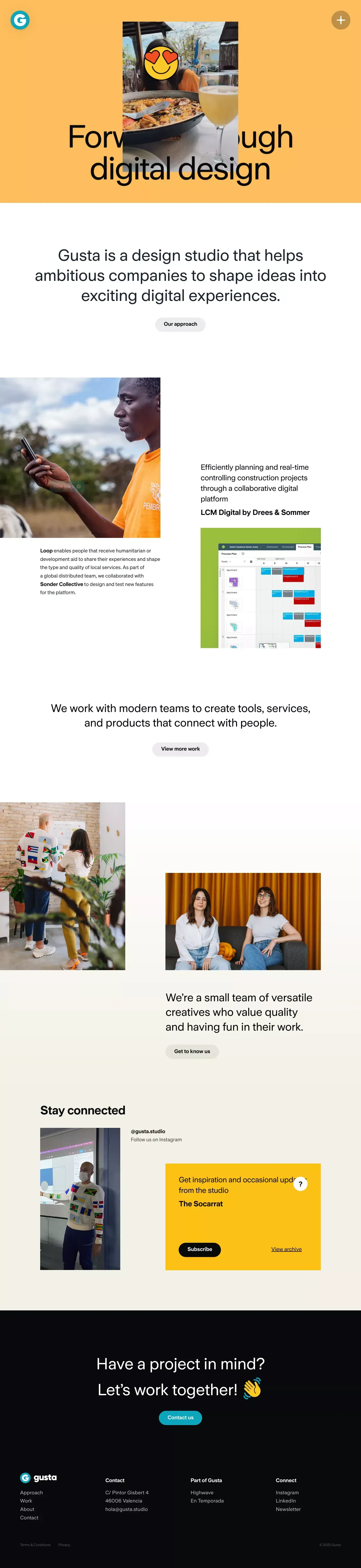 Gusta – Digital design studio in Valencia - Portfolio design