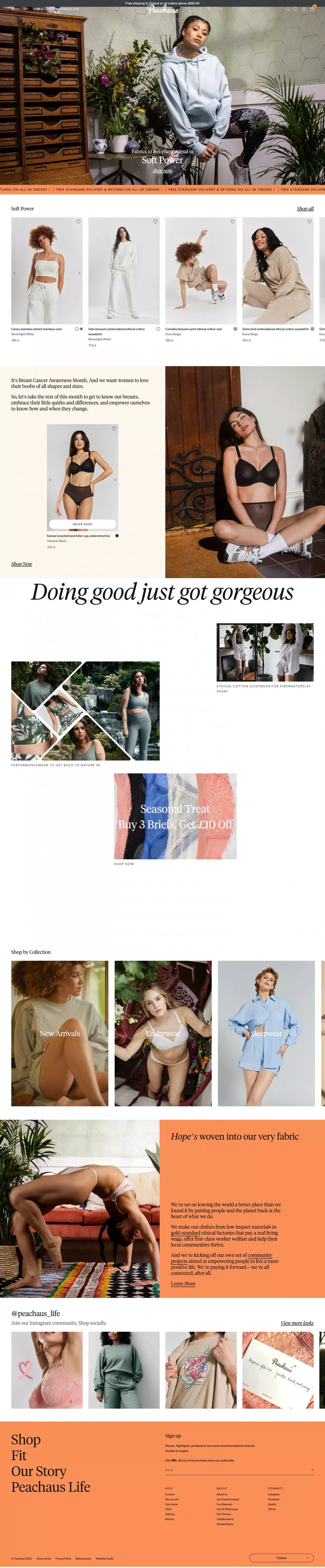 Peachaus - Ecommerce design