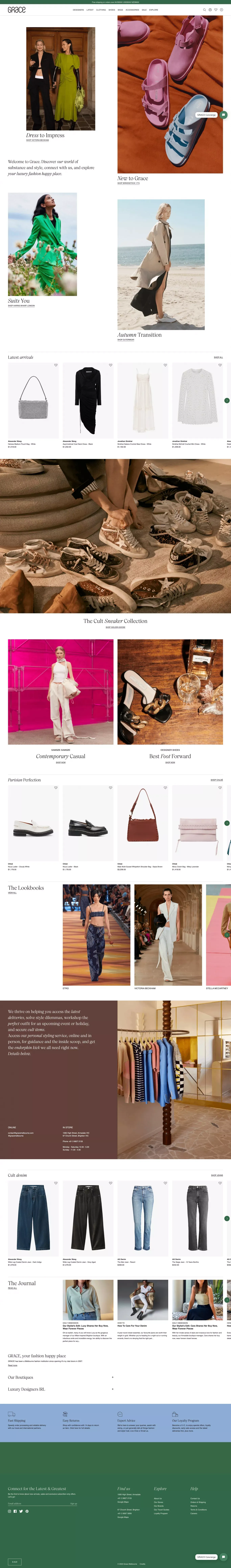 Grace Melbourne | Women's Luxury Fashion | Official Store - Ecommerce design