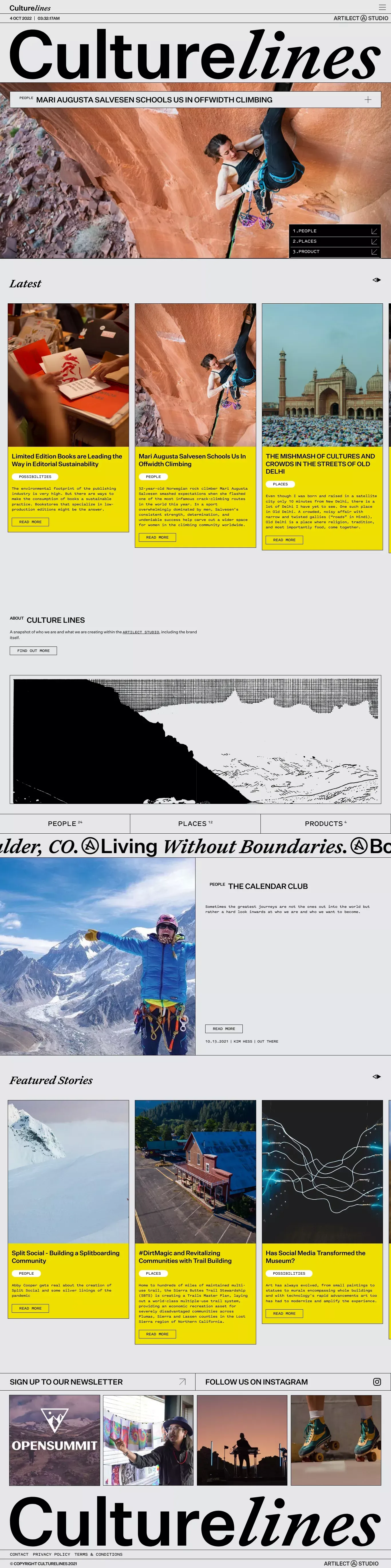 Culturelines | The paths we follow, the people we meet, & the things we discover along the way. - Blog design