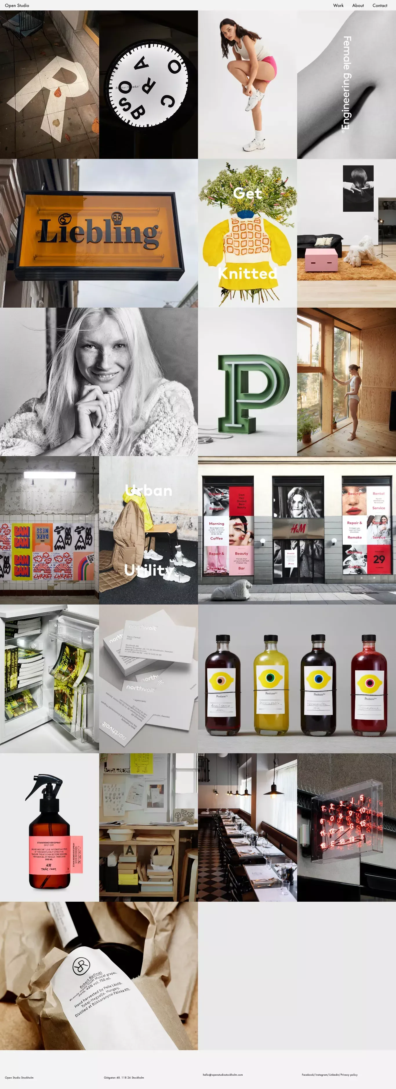 Open Studio Stockholm - Portfolio design