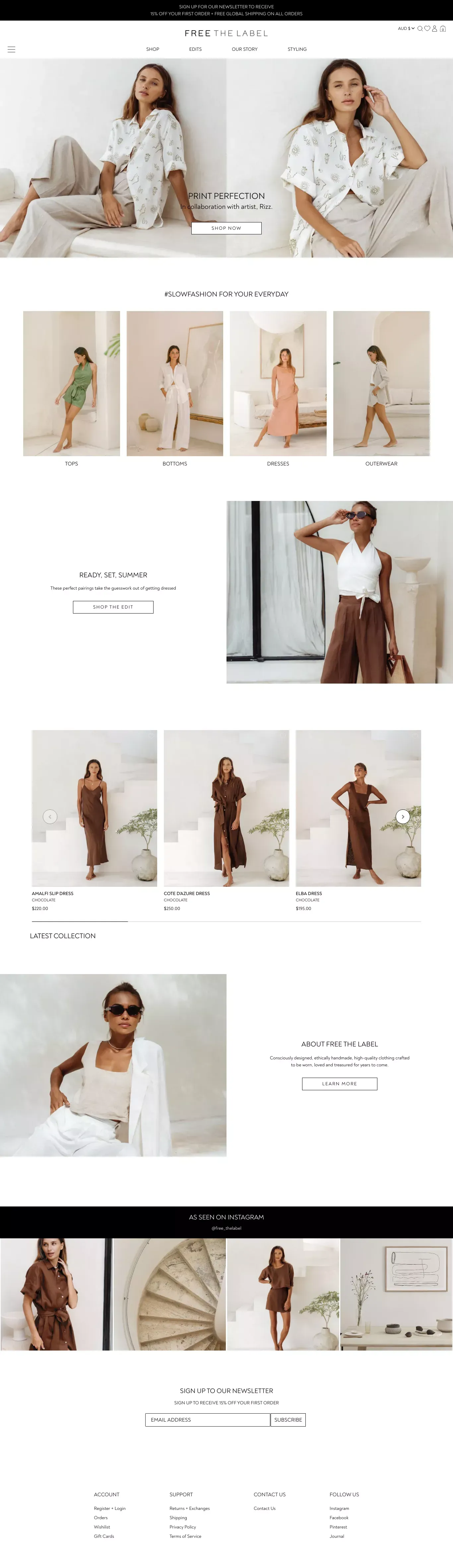 Free The Label – FreeTheLabel - Ecommerce design