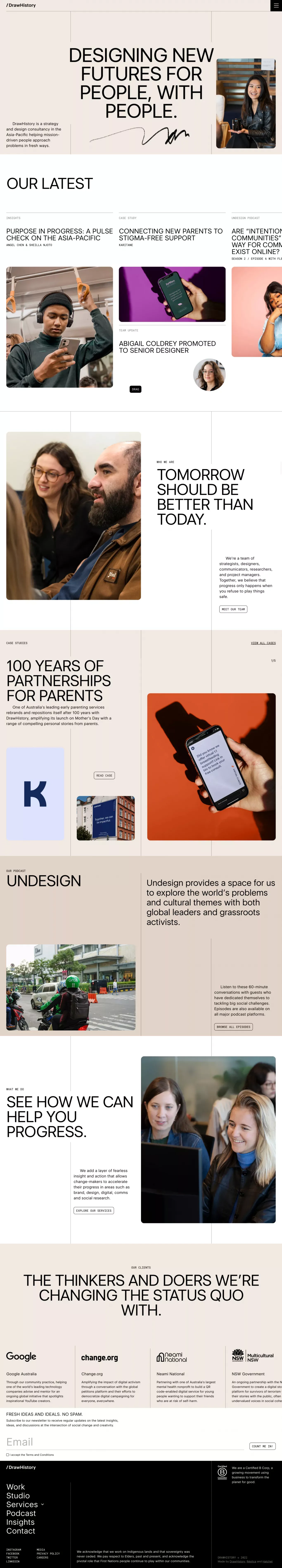 Social Impact Agency | Asia-Pacific | DrawHistory - Portfolio design