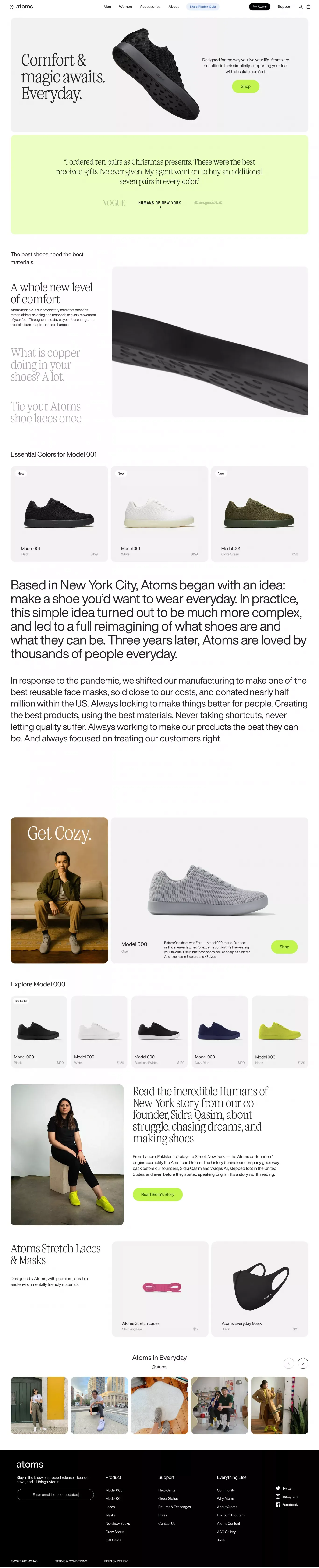 Most Comfortable Shoes for Everyday Wear - Ecommerce design