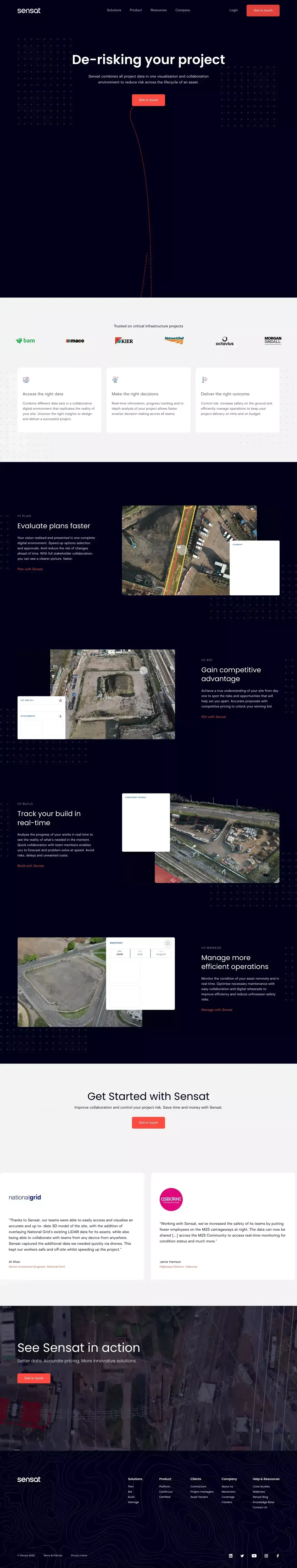 Sensat | Digital Twin Software - Landing design