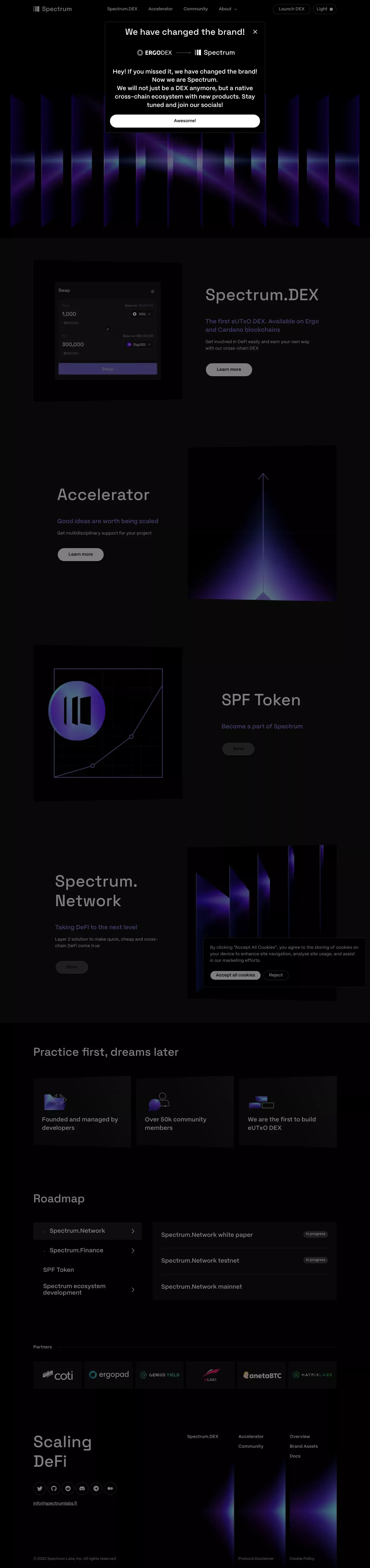 Spectrum - website design