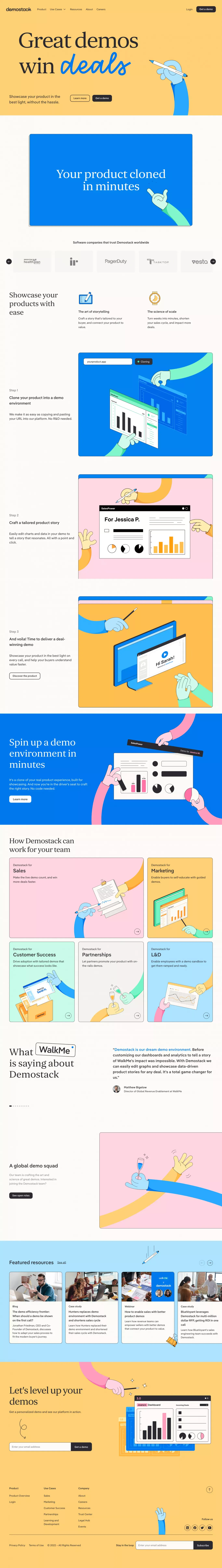 Home – Demostack - Landing design