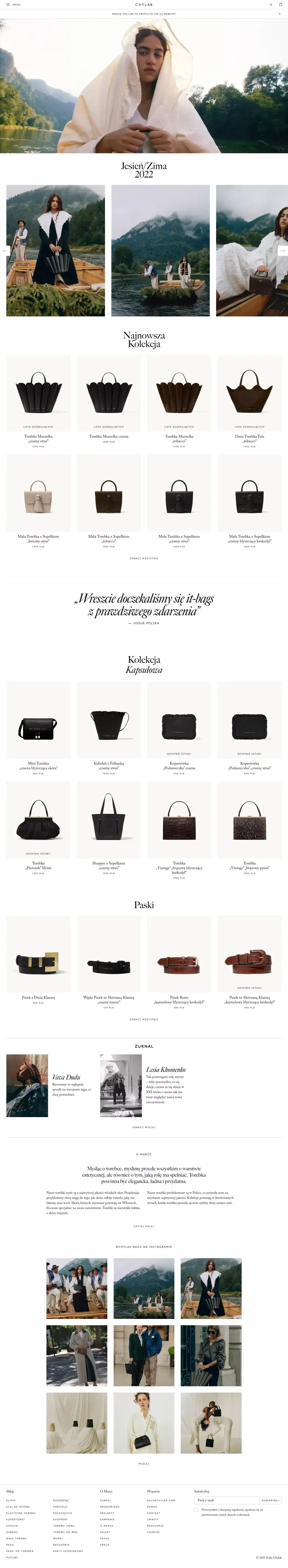 Chylak - Ecommerce design