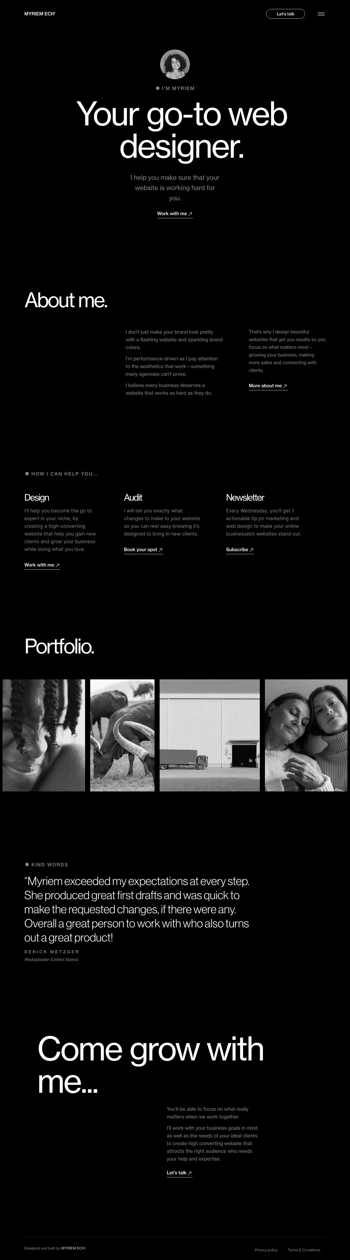Brand Strategist & Web Designer | Myriem ech' - Portfolio design