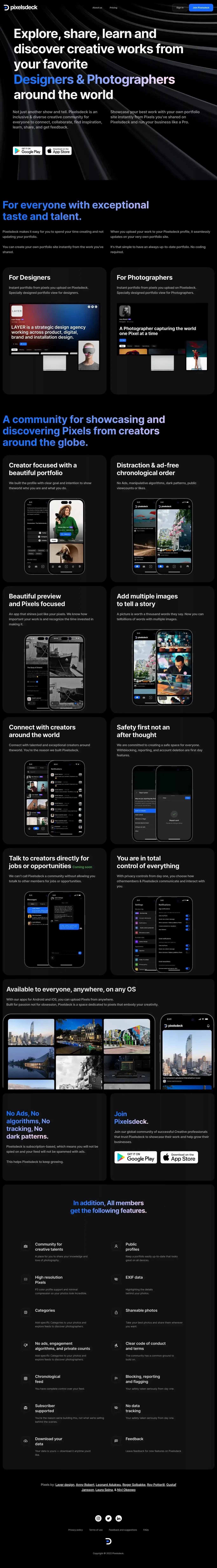 Pixelsdeck - website design