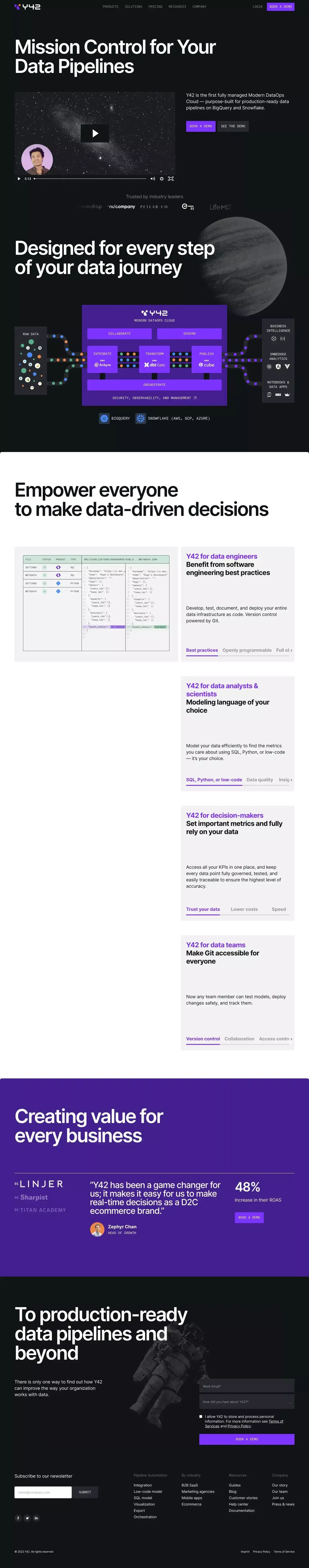 Y42 Pricing - Landing design