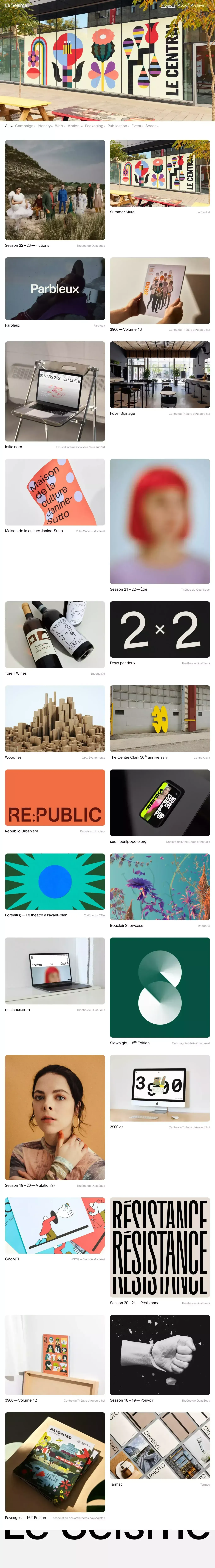 Le SÃ©isme - Portfolio design
