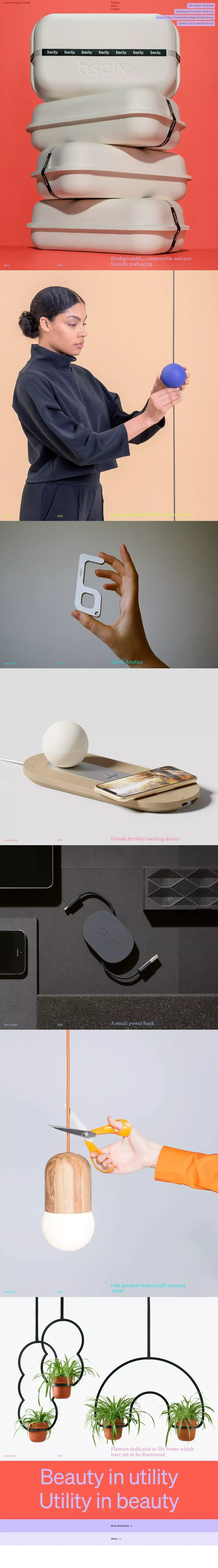 Katerina Kopytina Studio - Portfolio design