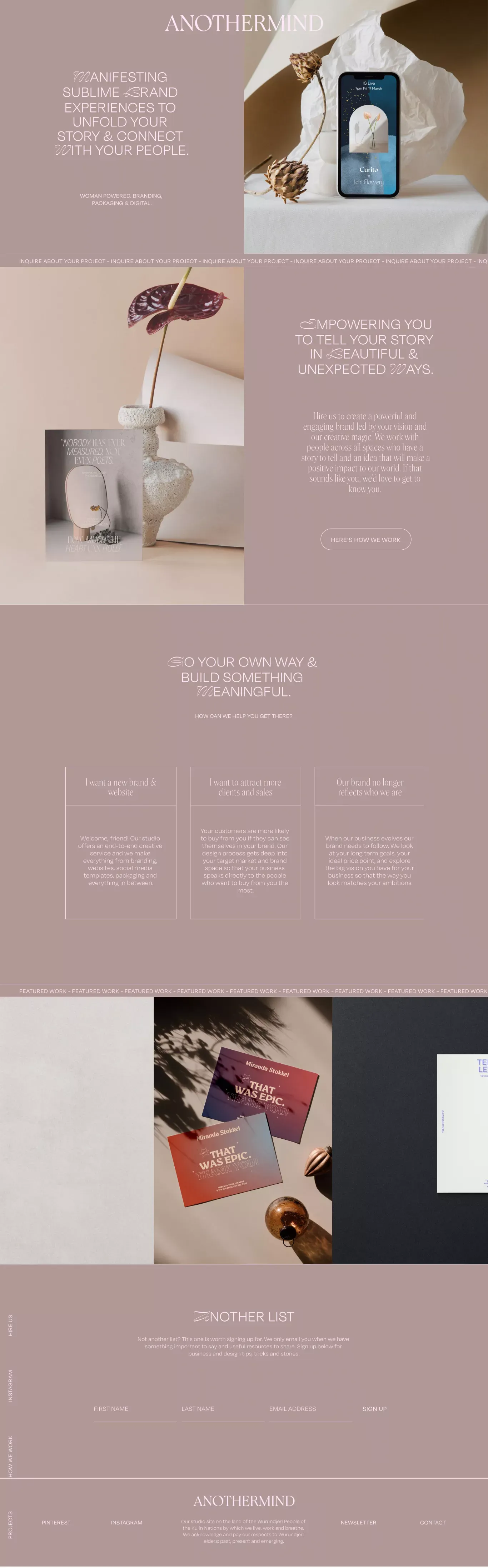 Anothermind - Portfolio design