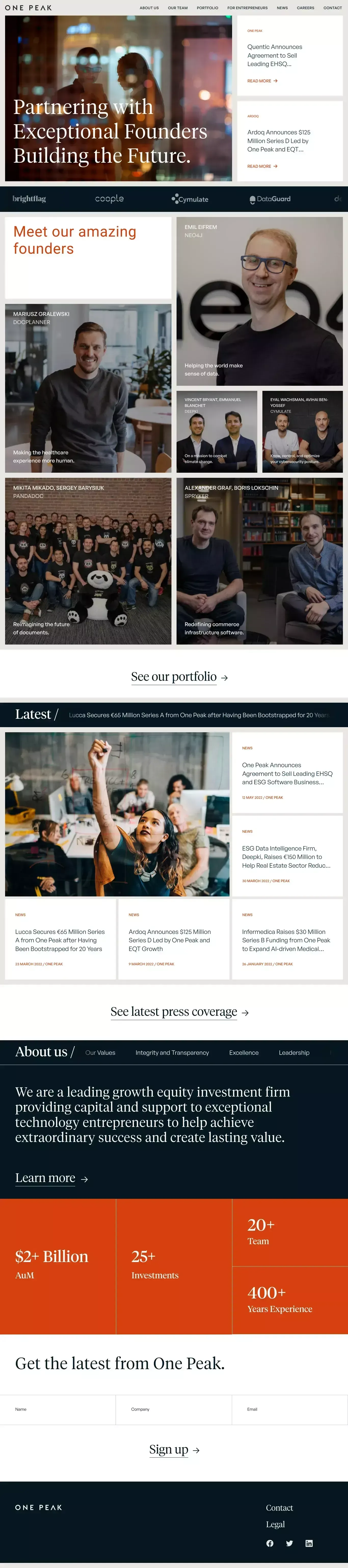 One Peak | Growth Investors - Portfolio design