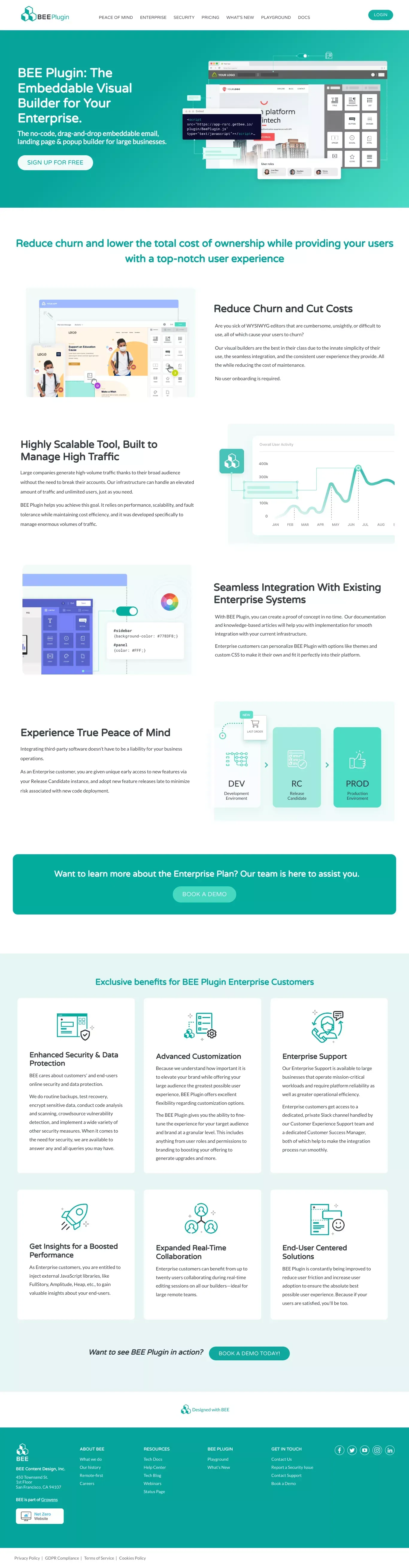 BEE Plugin | Enterprise - Product page design