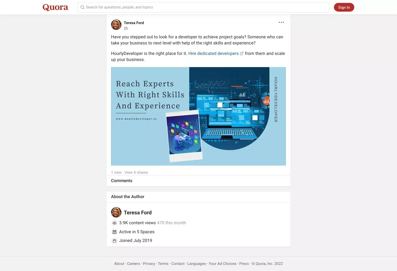 Have you stepped out to look for a developer to achieve project goals? Someone who can take your business to next level with help of the right skills and experience?

HourlyDeveloper is the right place for it. Hire dedicated developers [ https://www. - Qu - Other design