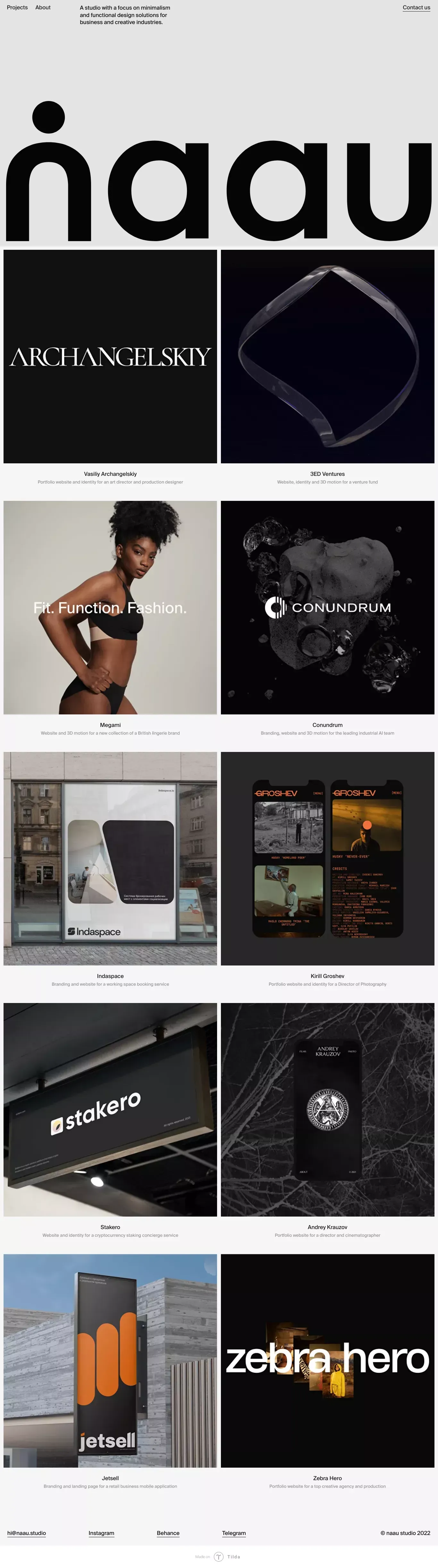 naau | design studio - Portfolio design
