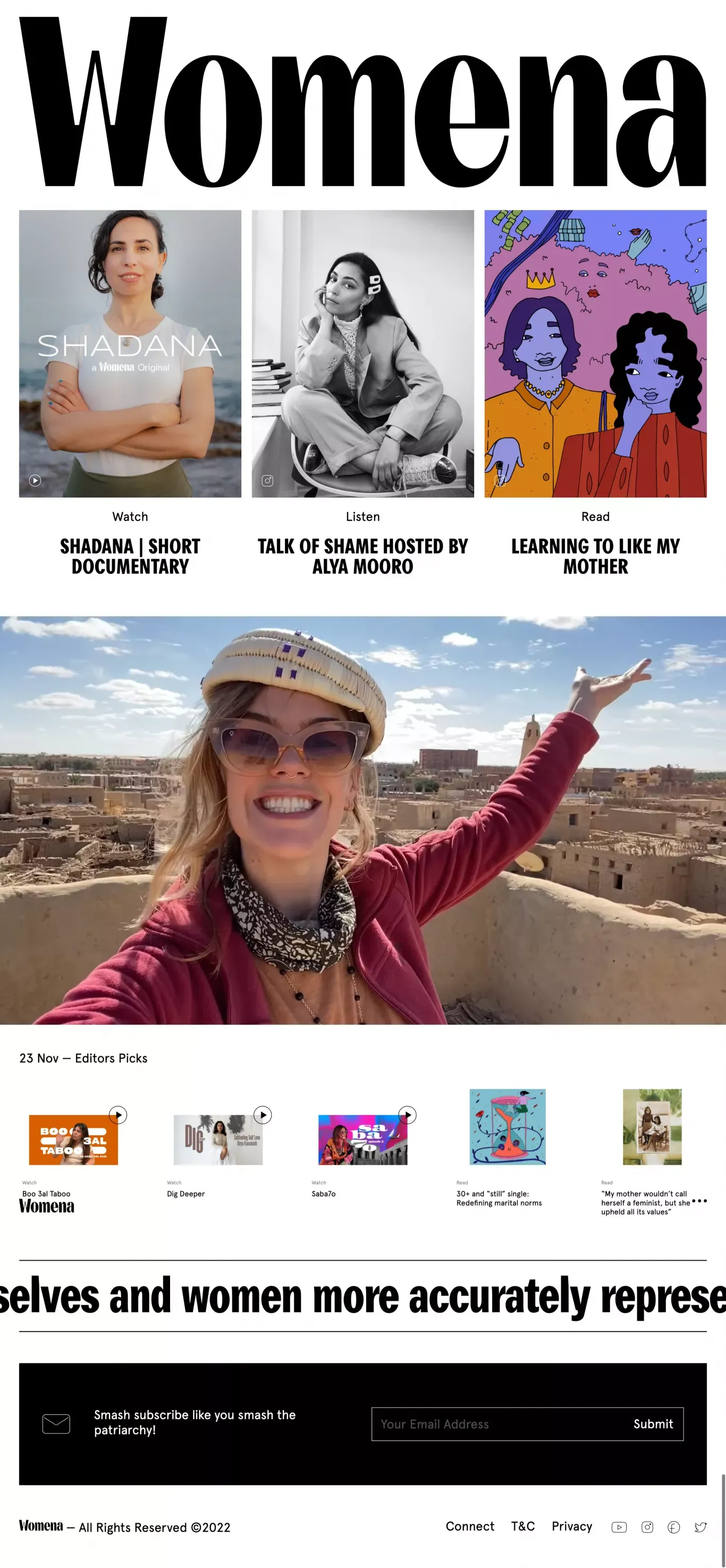 Womena | Stories That Inspire Change - Blog design