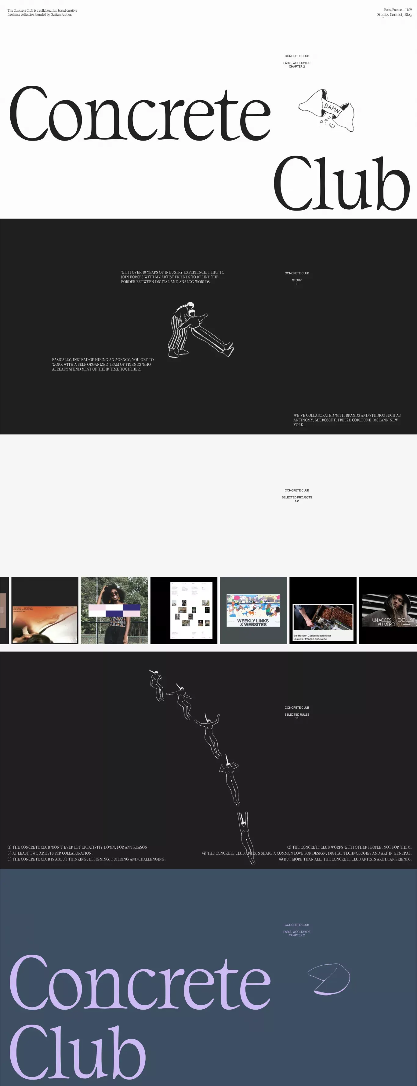 Concrete Club Studio â Creative freelance collective based in Paris - Portfolio design