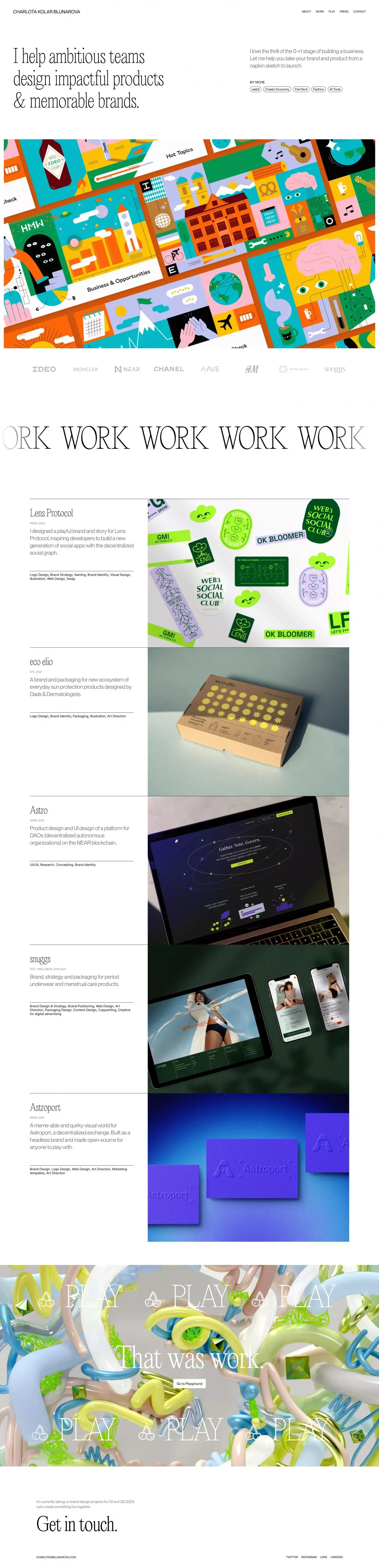 CHARLOTA BLUNAROVA - Portfolio design