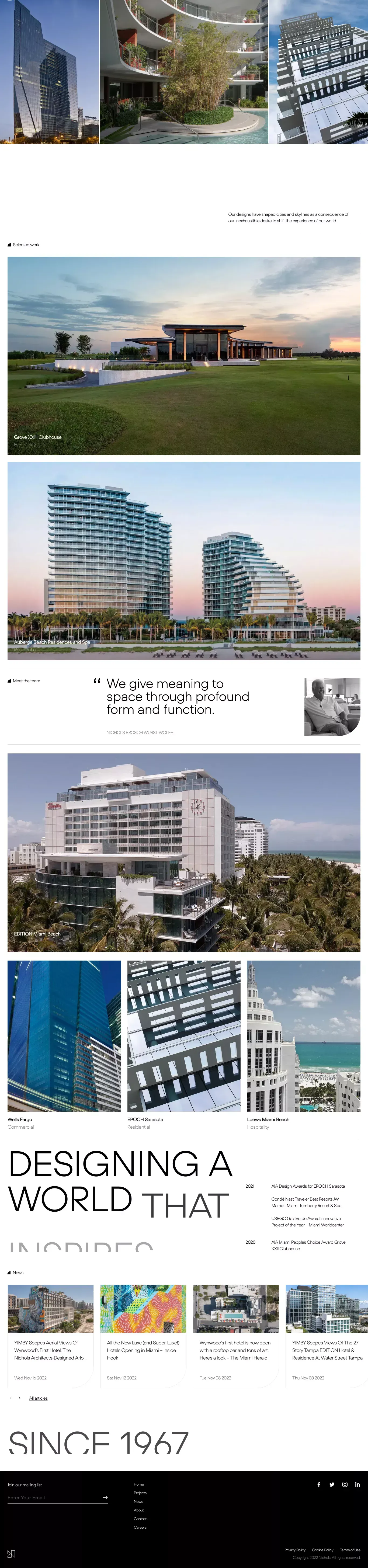 Nichols Architects - Portfolio design