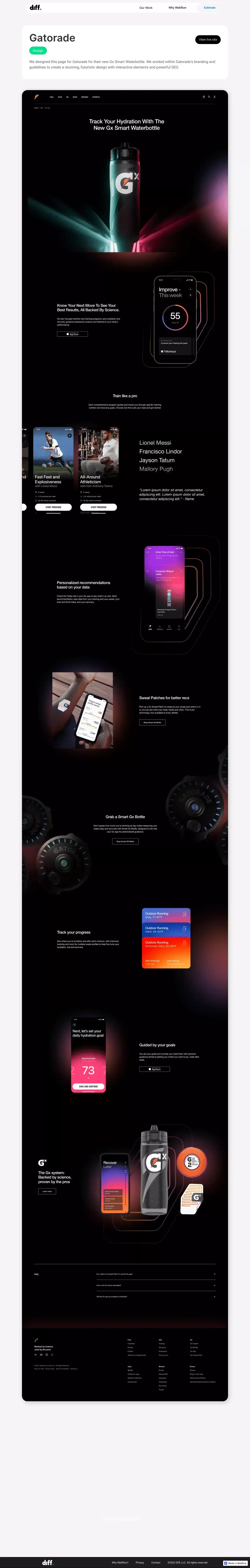 Our Work | Gatorade - Landing design