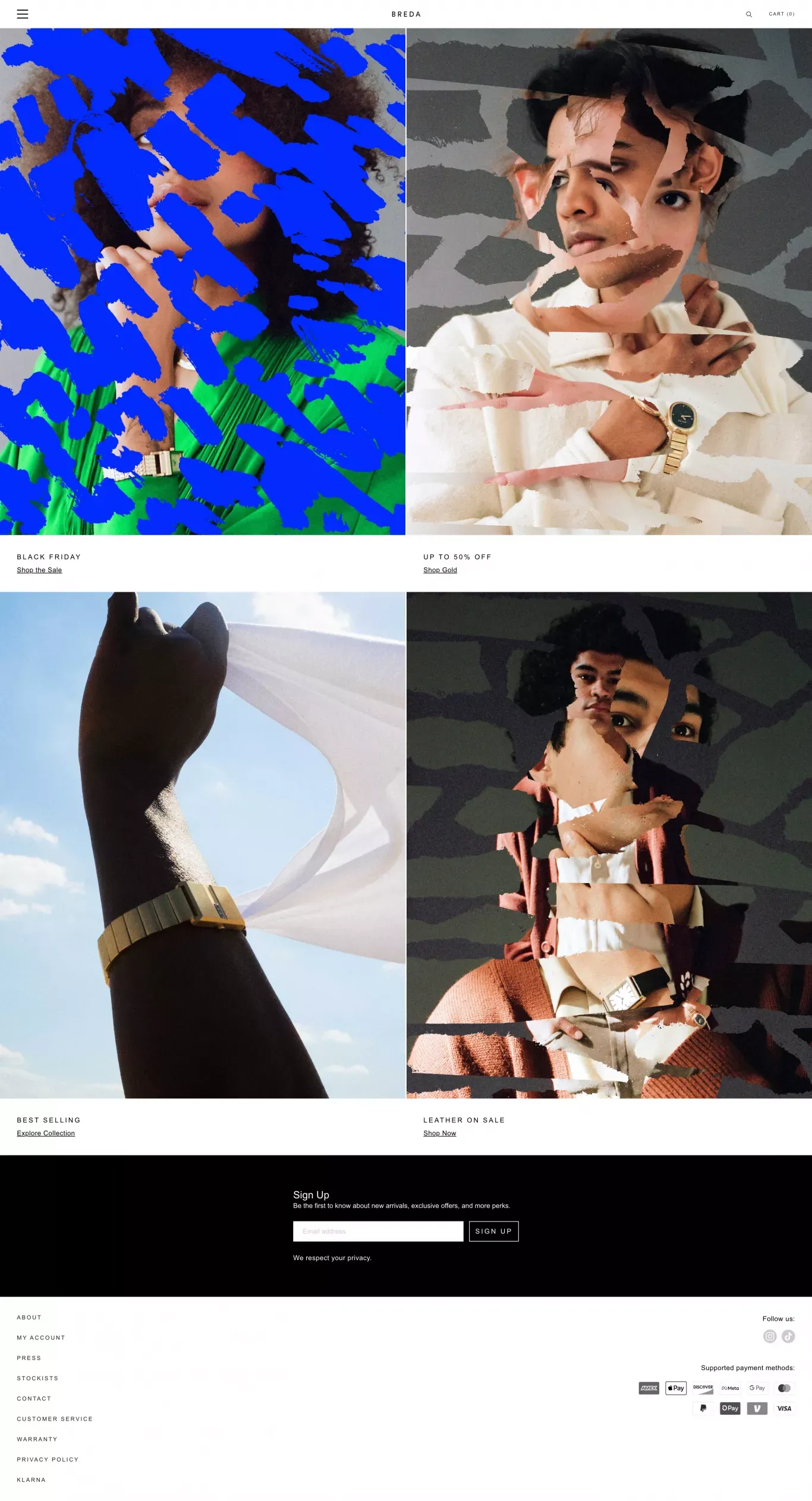 BREDA — A watch company. - Ecommerce design