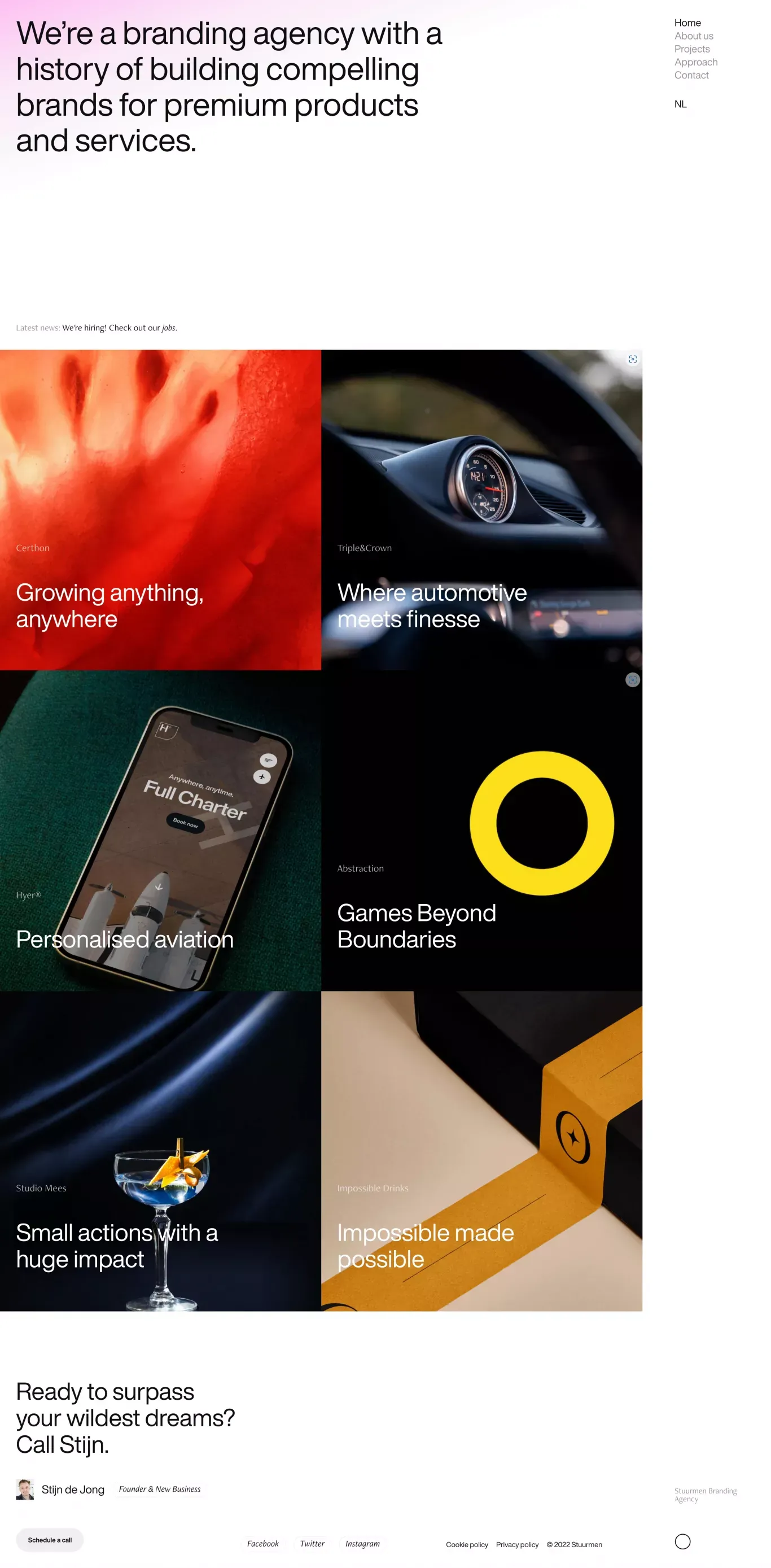 Stuurmen Branding Agency · Eindhoven - Portfolio design