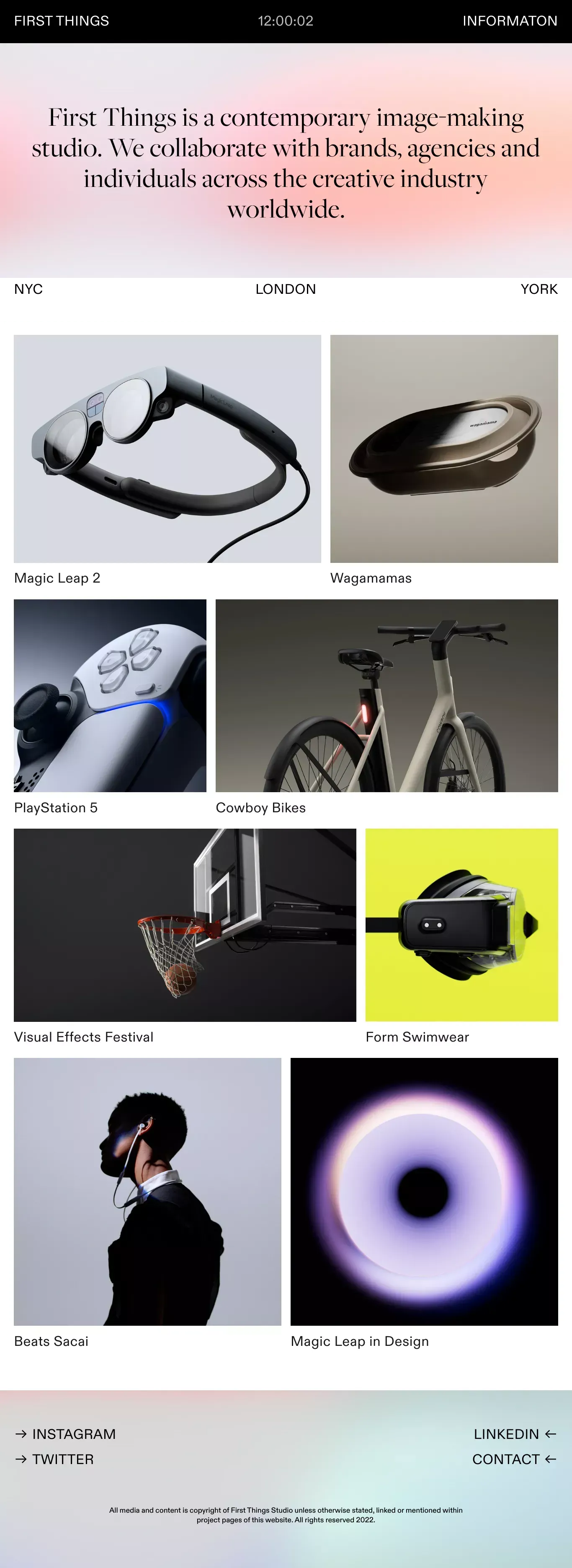 First Things - Portfolio design