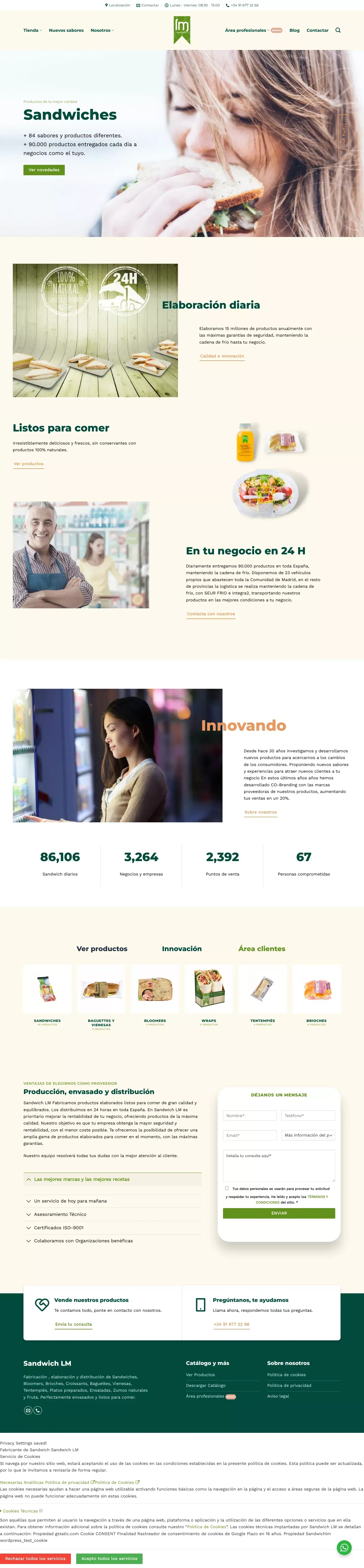 Fabricante de Sandwich Sandwich LM » - website design