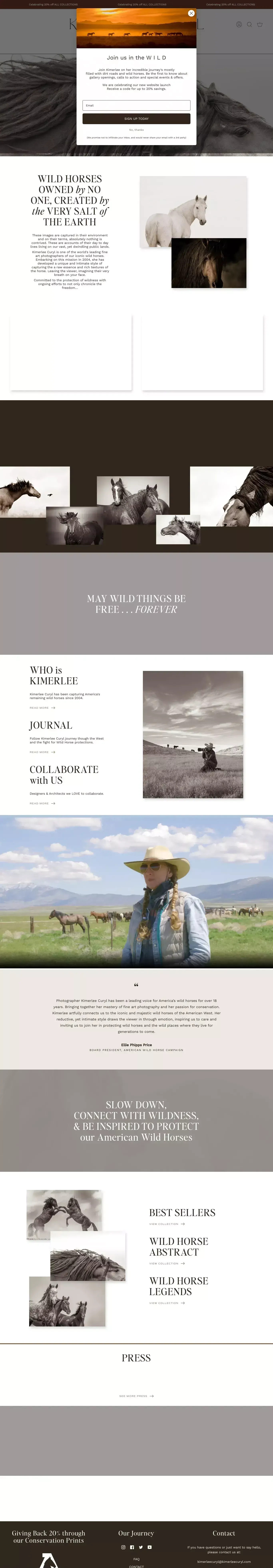 Wild Horse Fine Art Photographer Kimerlee Curyl
    
    
    
      – Kimerlee Curyl Wild Horse Photography - Ecommerce design