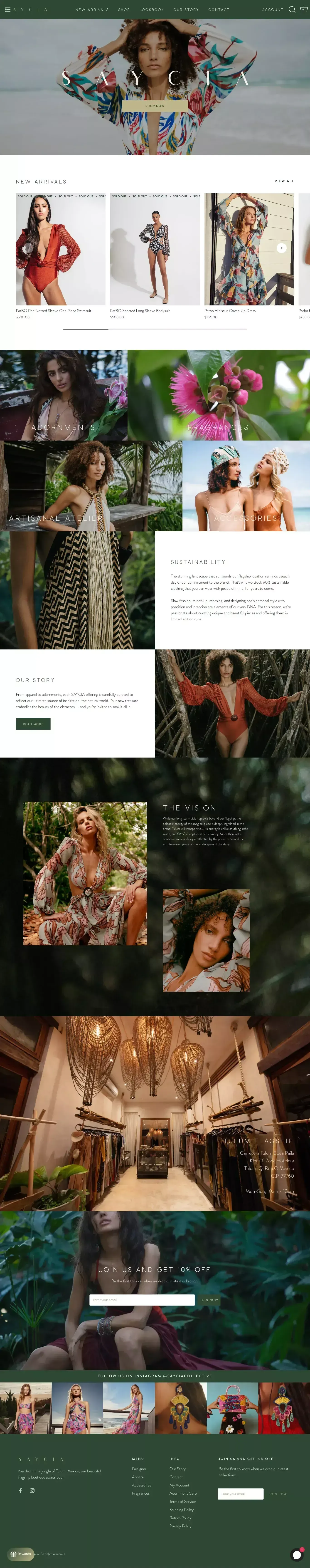 Saycia - Ecommerce design