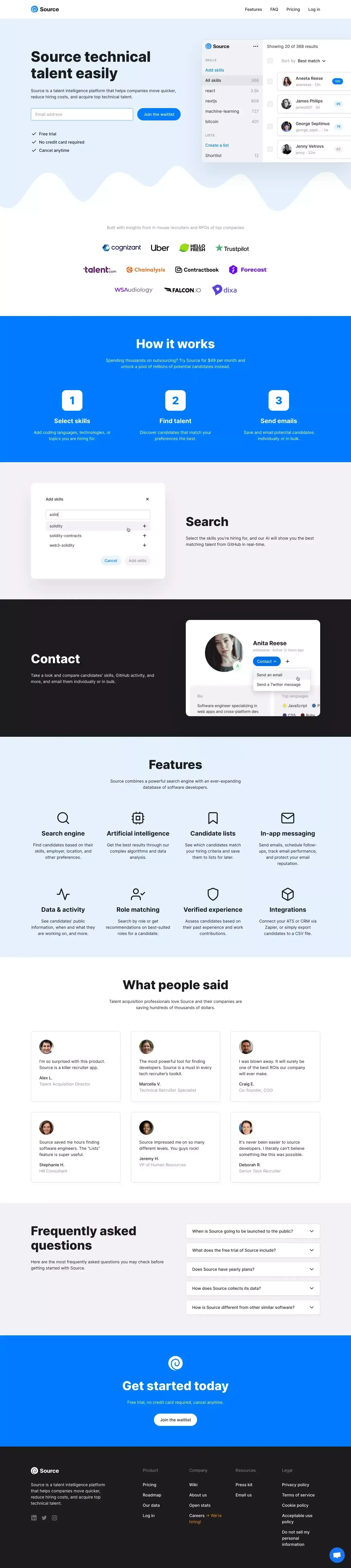 Source: AI-Powered Recruiting Software - website design