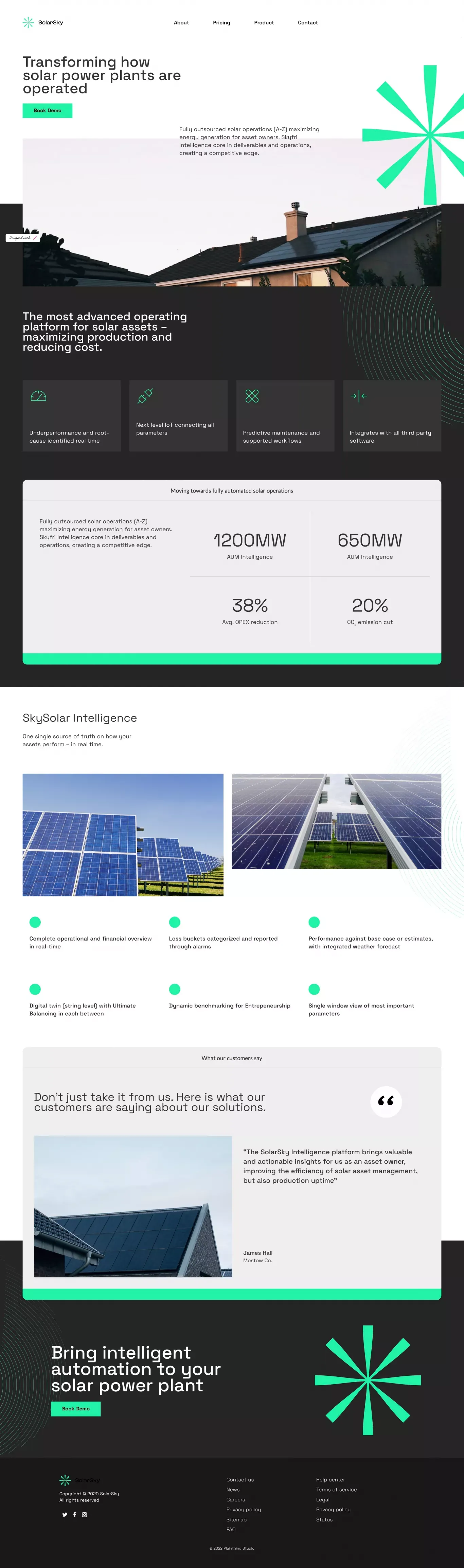 Solar Sky - Landing design