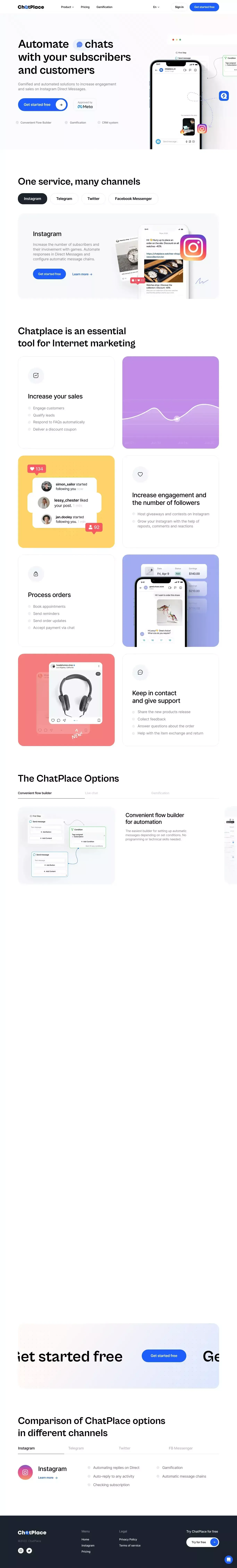СhatPlace | Automate chats with your clients - website design