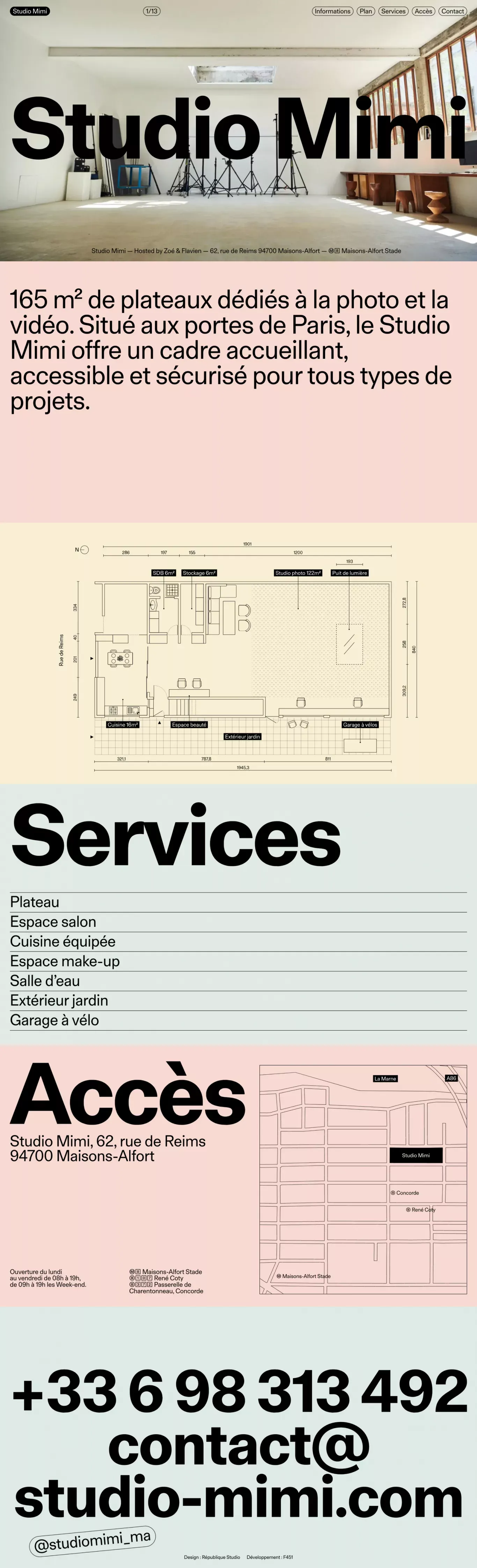 Studio Mimi - Landing design