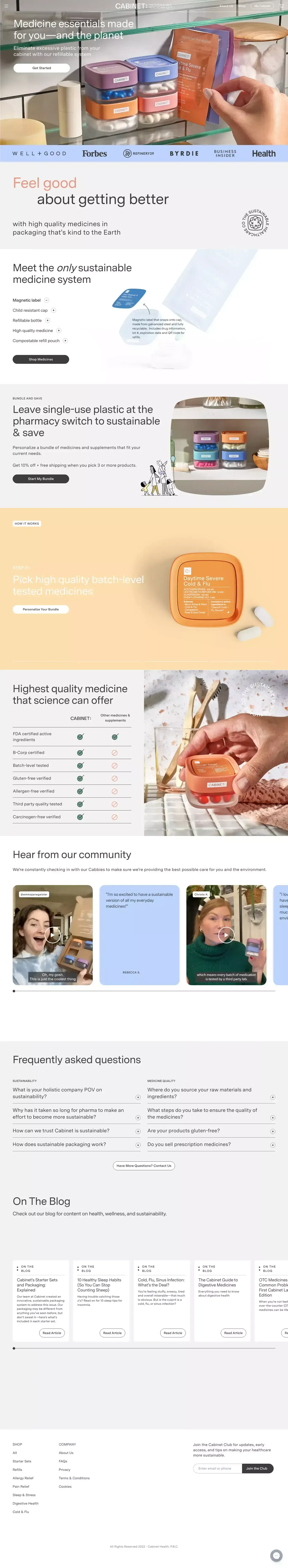 Over the Counter Pills Online | Medications Online Store | Cabinet - Ecommerce design