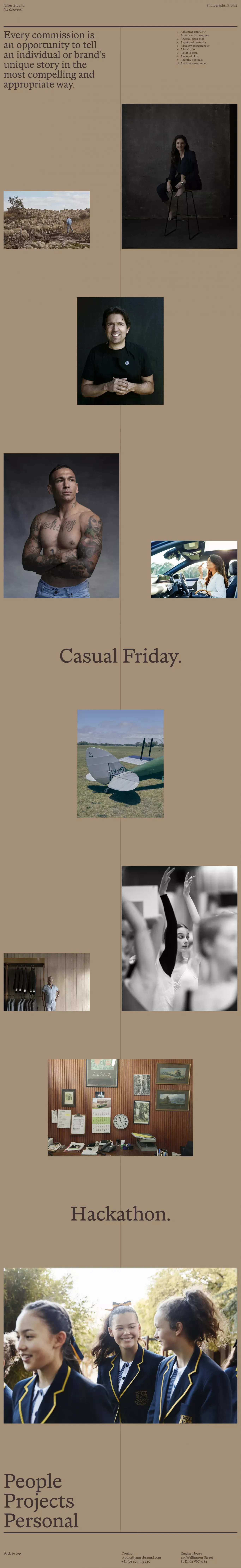 James Braund, (Photographer) - Portfolio design