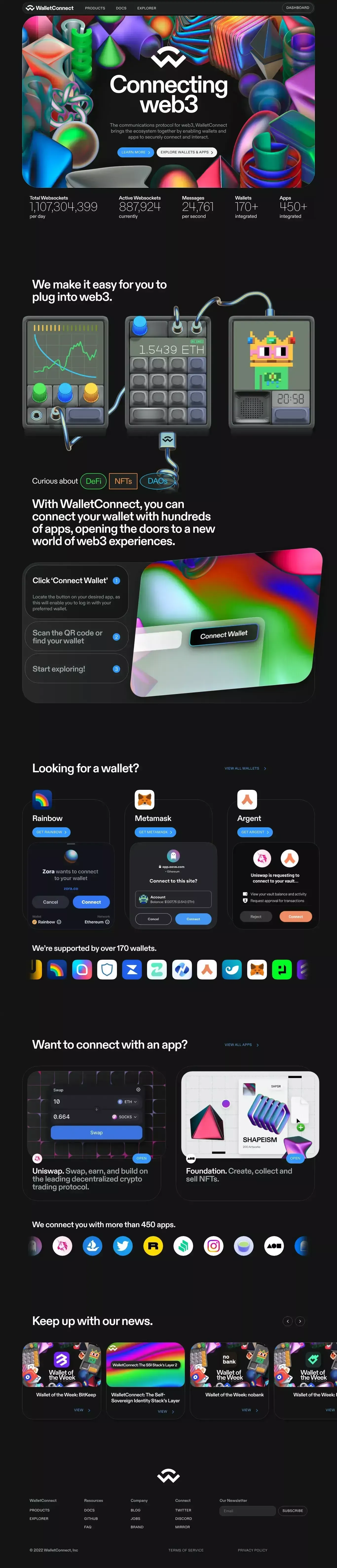 WalletConnect - Landing design